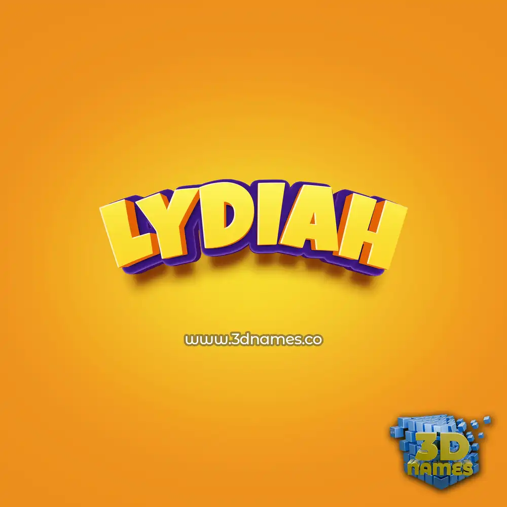 lydiah in Orange Toon style - 3D name wallpaper