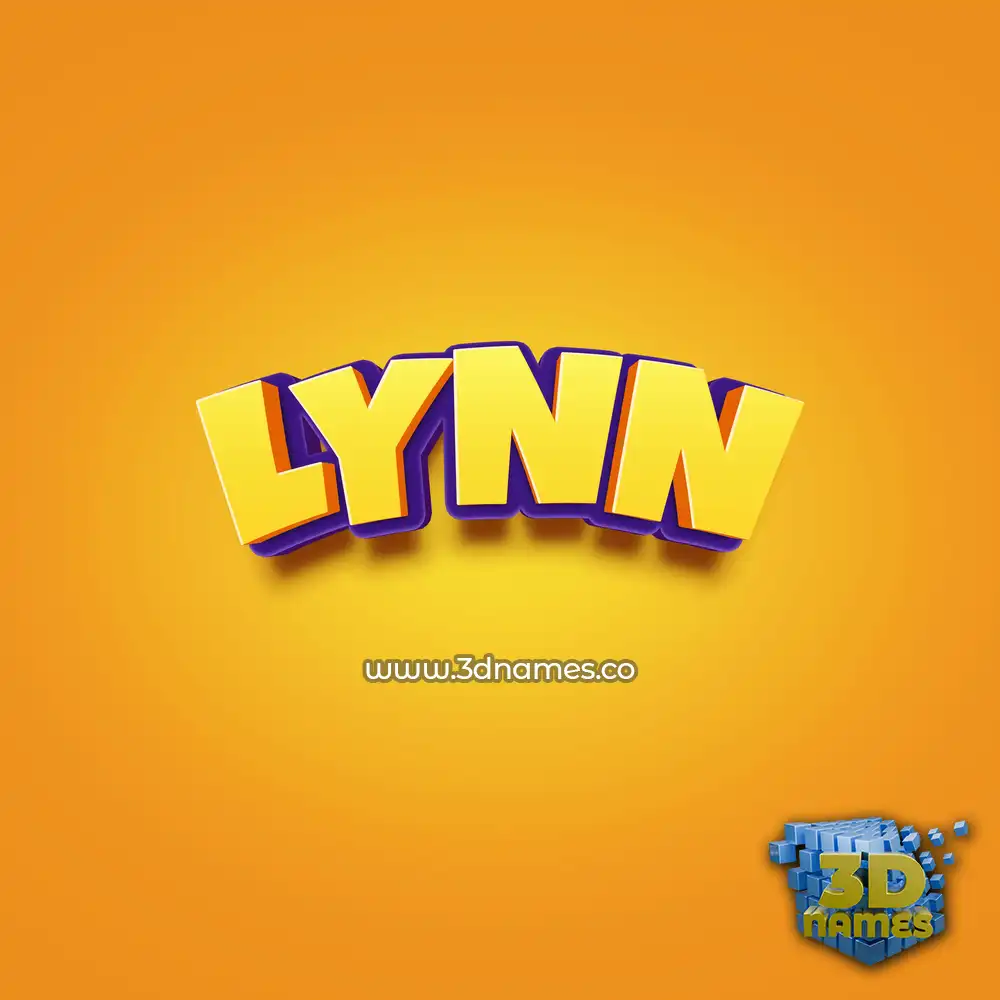 lynn in Orange Toon style - 3D name wallpaper
