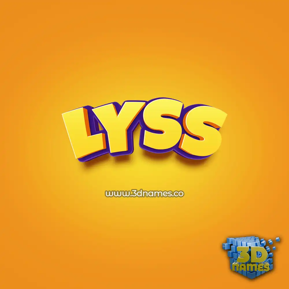 lyss in Orange Toon style - 3D name wallpaper