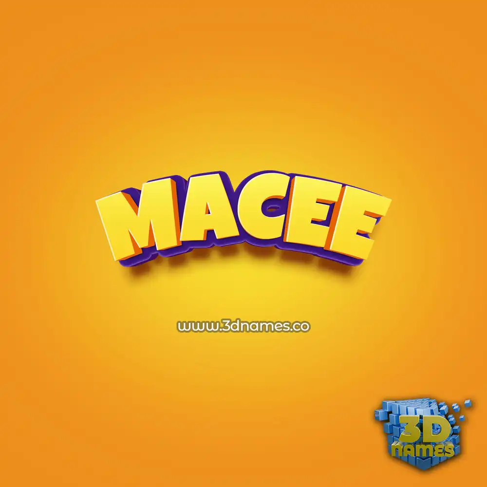 macee in Orange Toon style - 3D name wallpaper