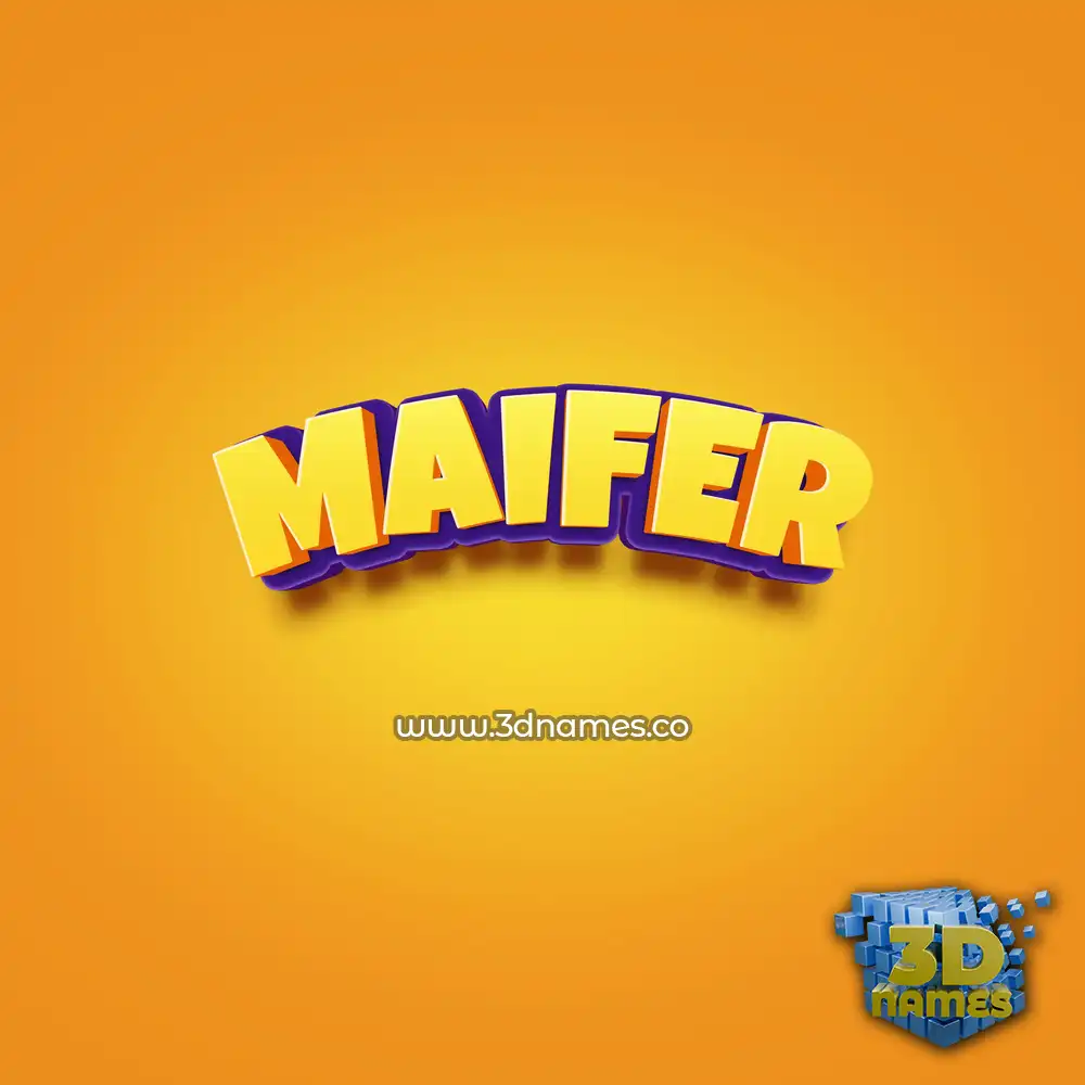 maifer in Orange Toon style - 3D name wallpaper