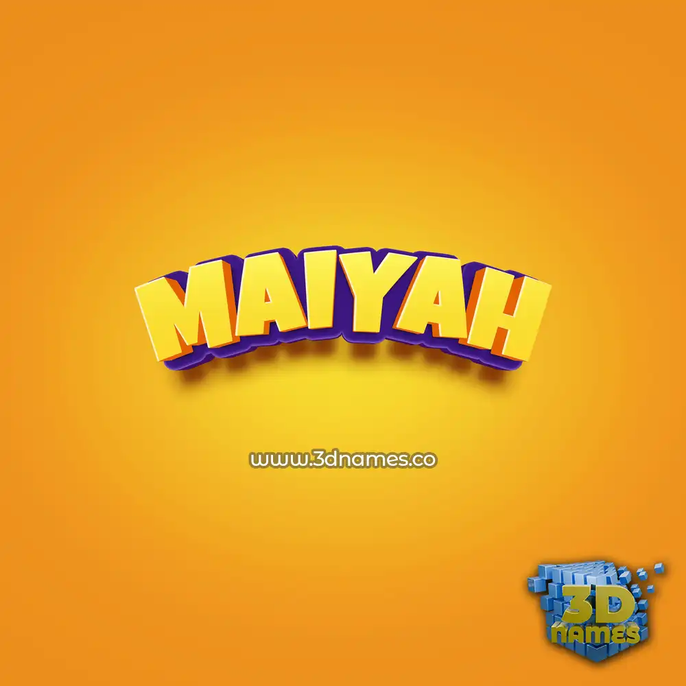 maiyah in Orange Toon style - 3D name wallpaper