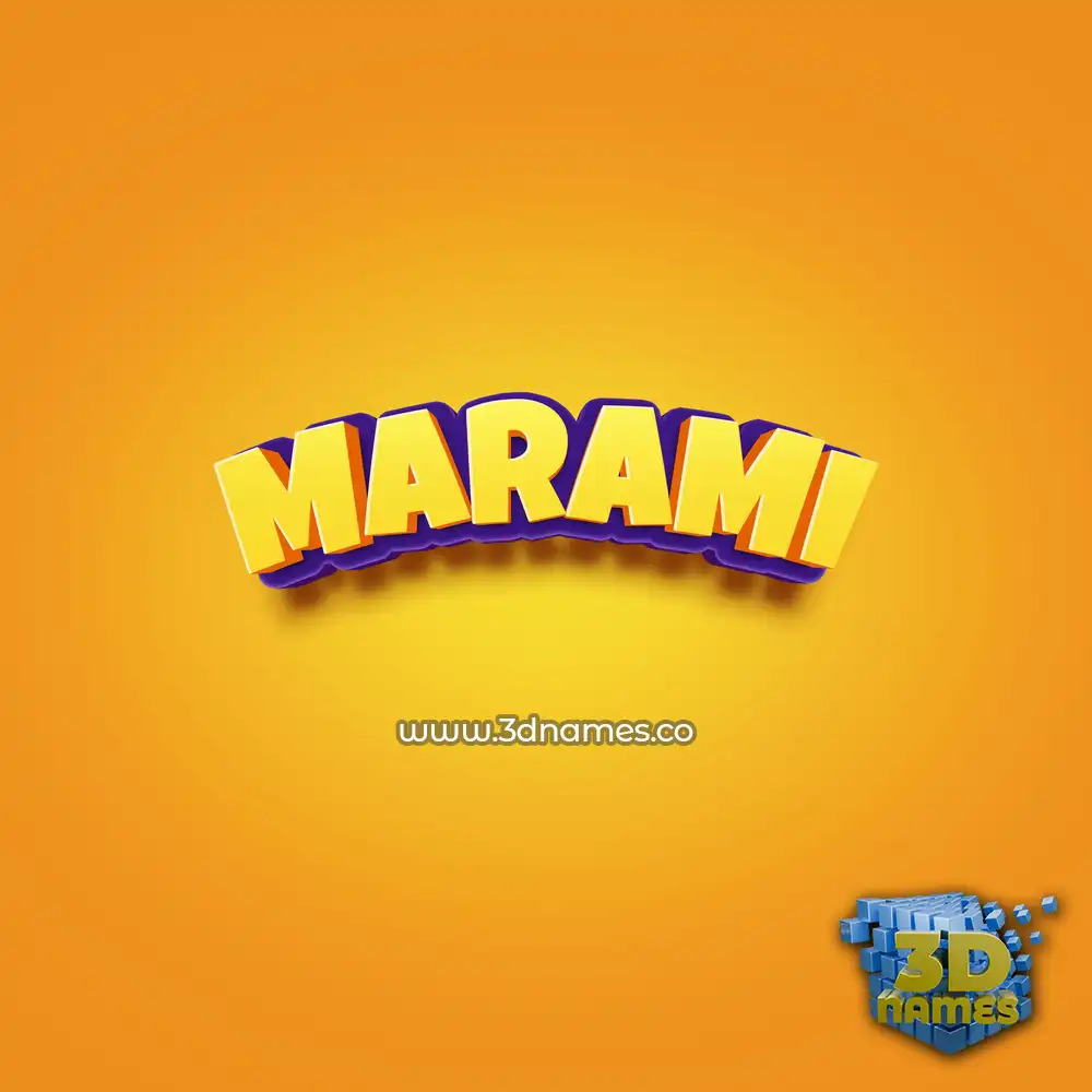 marami in Orange Toon style - 3D name wallpaper