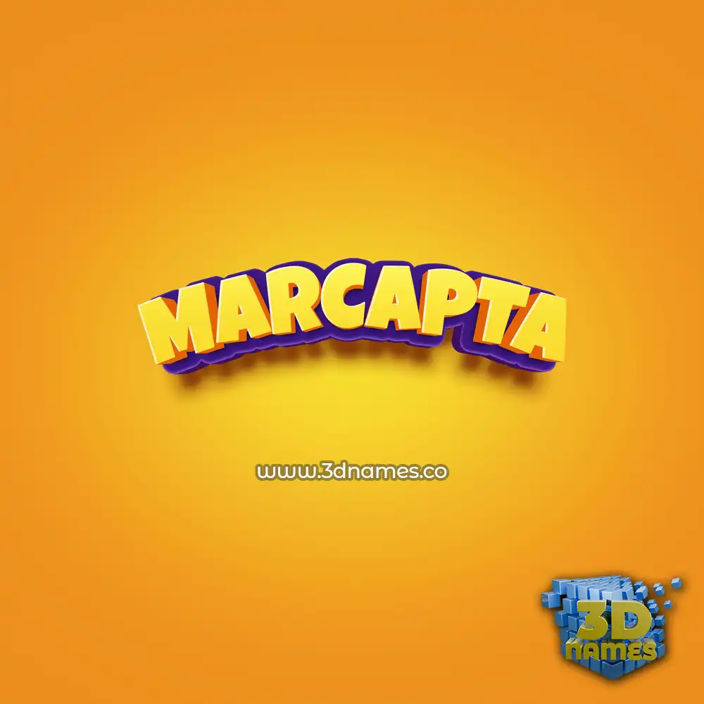 marcapta in Orange Toon style - 3D name wallpaper
