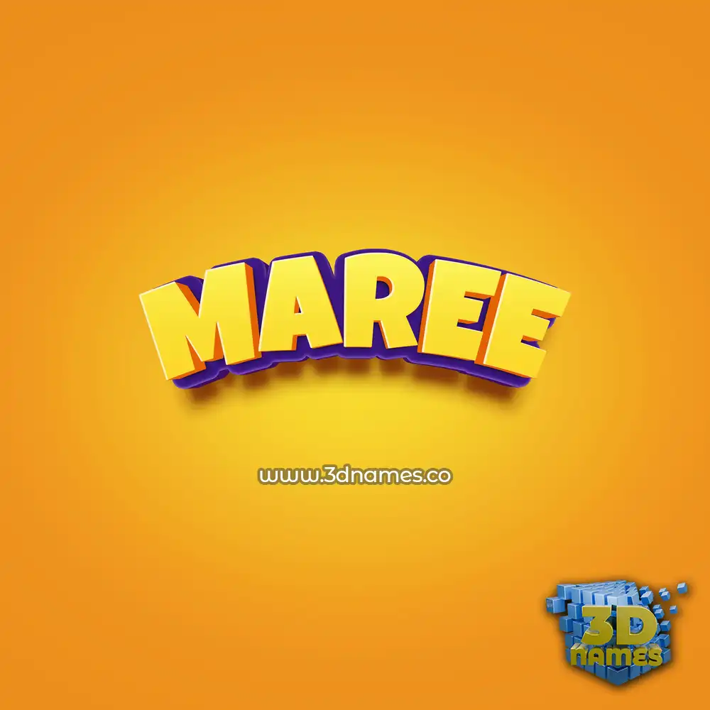 maree in Orange Toon style - 3D name wallpaper