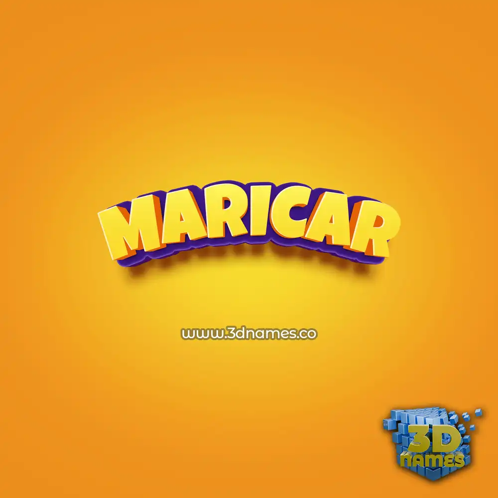 maricar in Orange Toon style - 3D name wallpaper