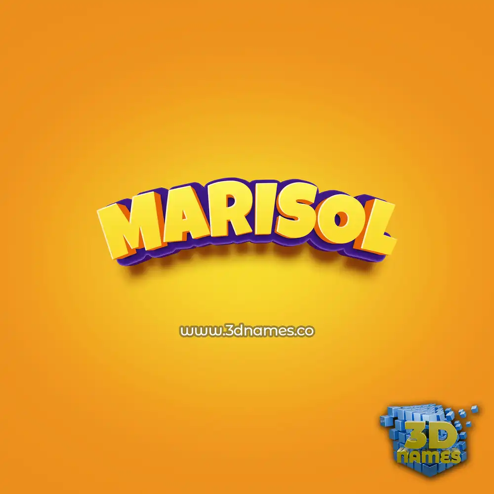 marisol in Orange Toon style - 3D name wallpaper
