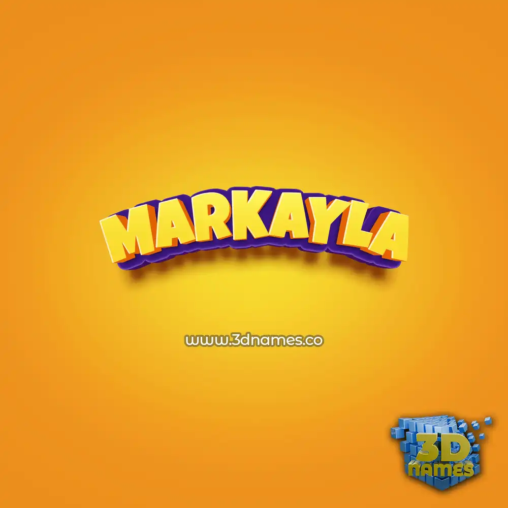 markayla in Orange Toon style - 3D name wallpaper