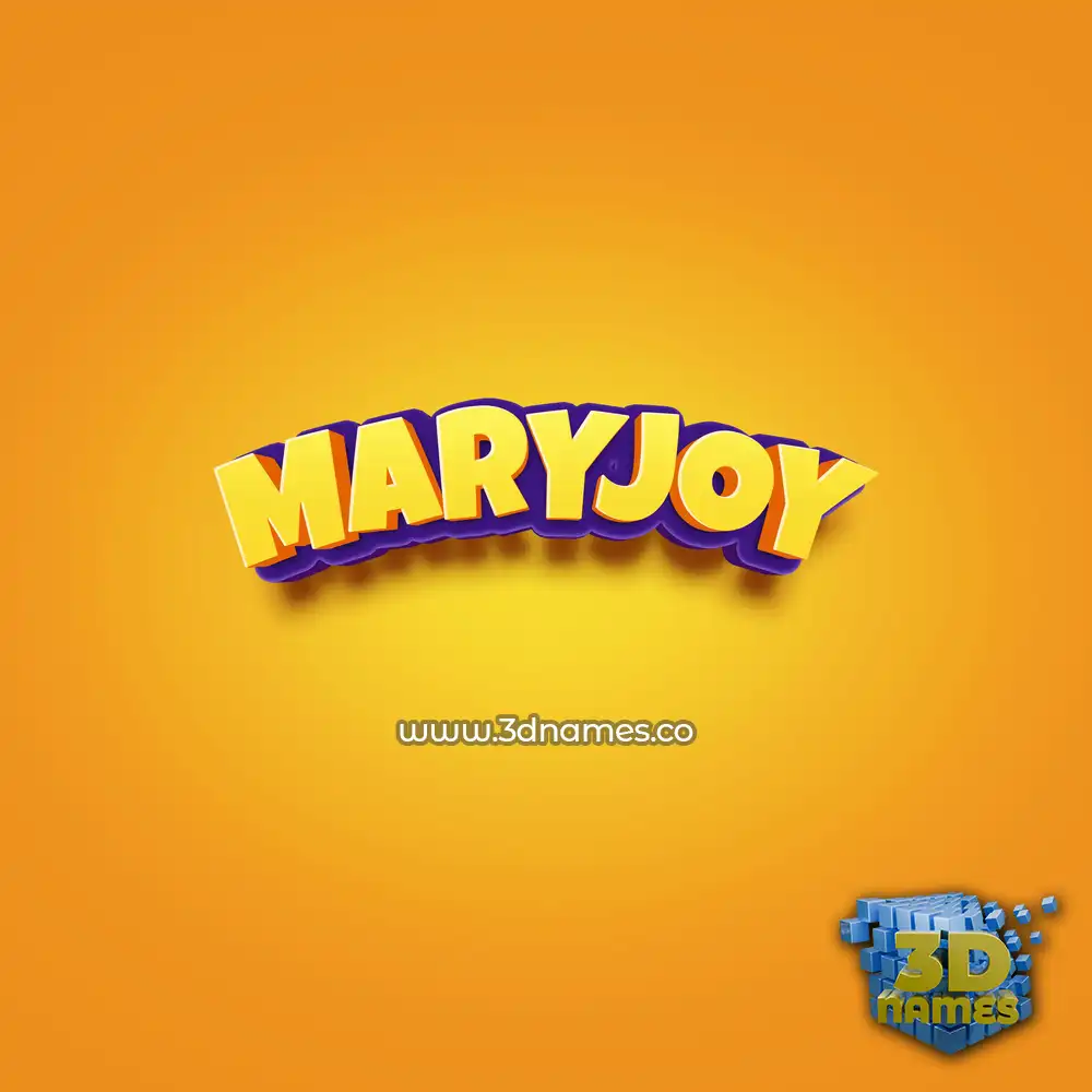 maryjoy in Orange Toon style - 3D name wallpaper