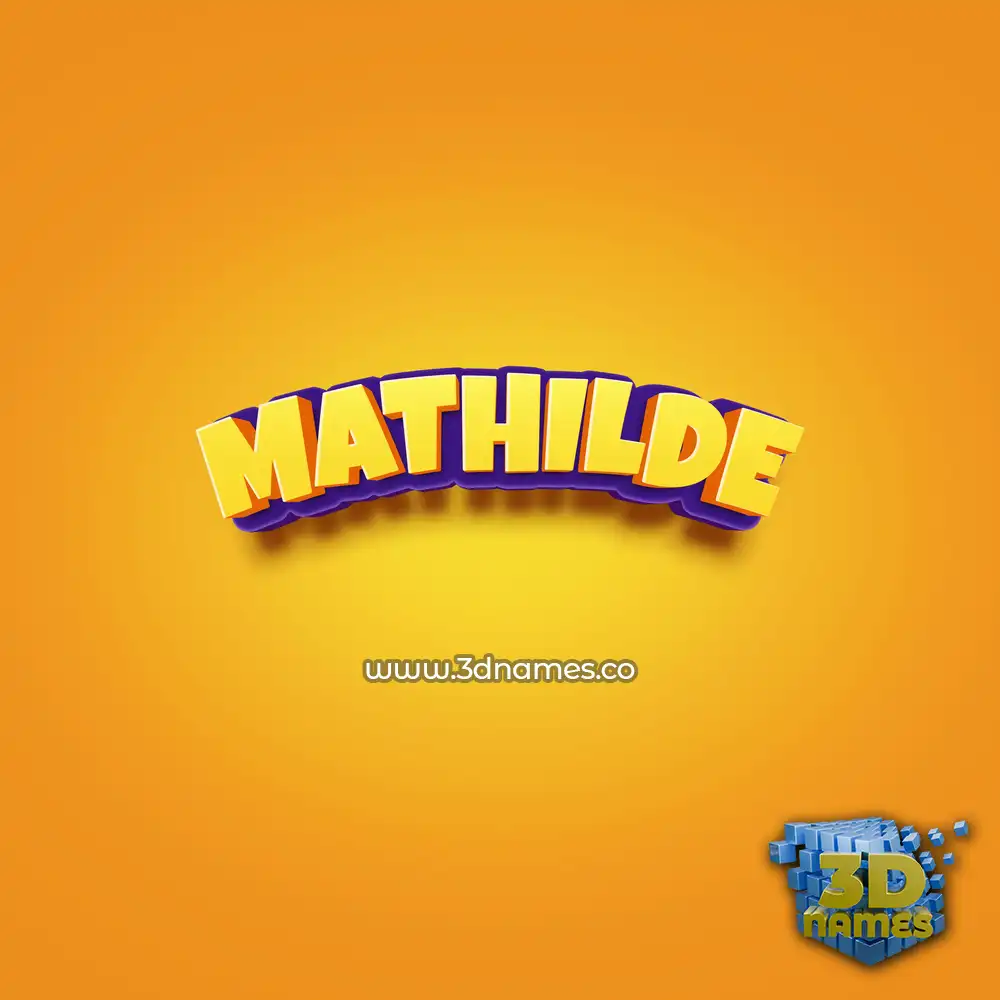 mathilde in Orange Toon style - 3D name wallpaper