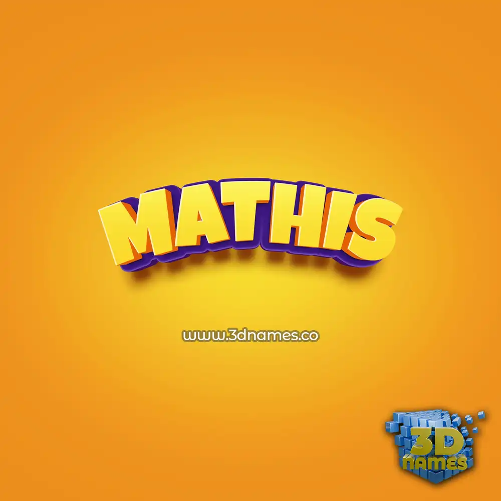 mathis in Orange Toon style - 3D name wallpaper