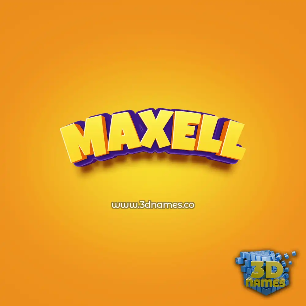 maxell in Orange Toon style - 3D name wallpaper