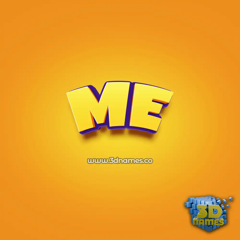me in Orange Toon style - 3D name wallpaper