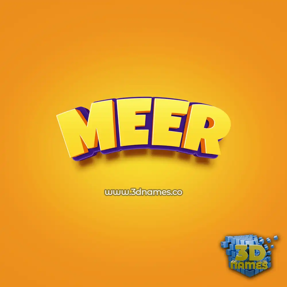 meer in Orange Toon style - 3D name wallpaper