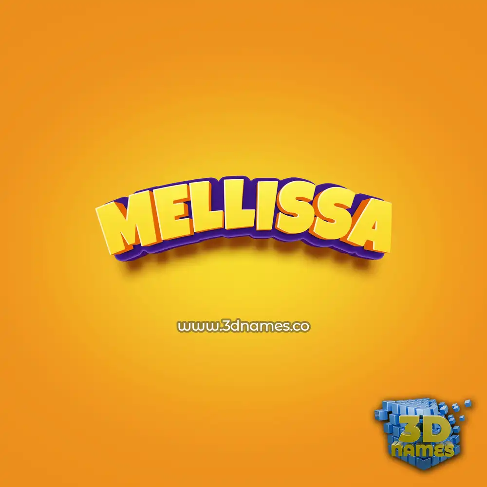 mellissa in Orange Toon style - 3D name wallpaper