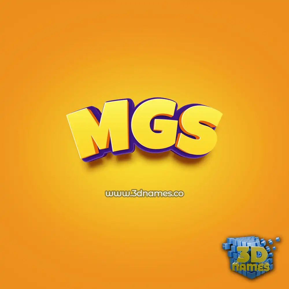 mgs in Orange Toon style - 3D name wallpaper