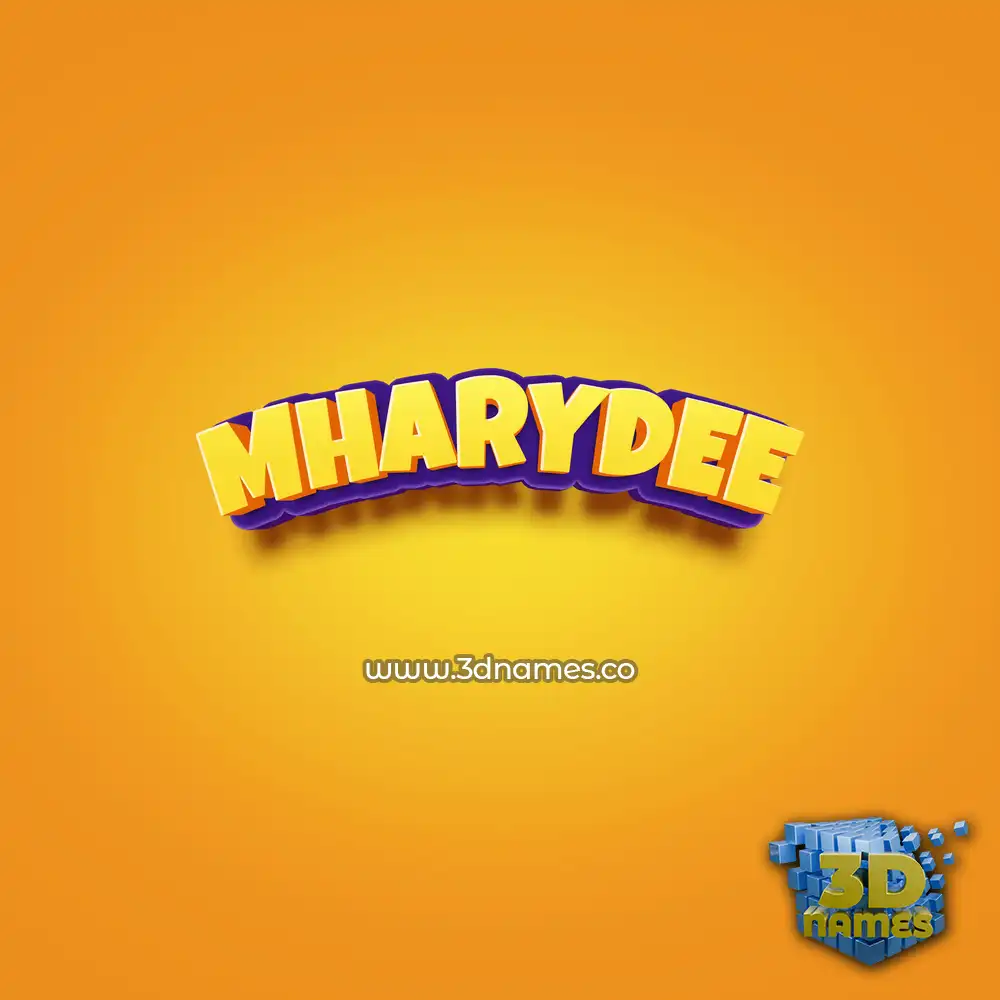 mharydee in Orange Toon style - 3D name wallpaper