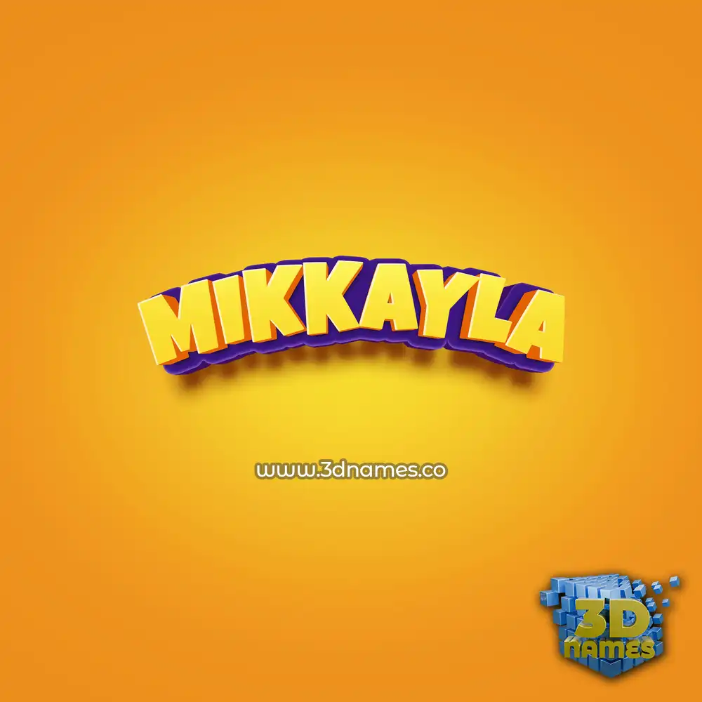 mikkayla in Orange Toon style - 3D name wallpaper