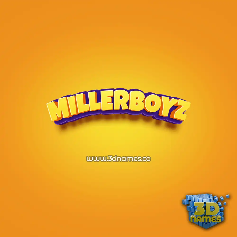 millerboyz in Orange Toon style - 3D name wallpaper