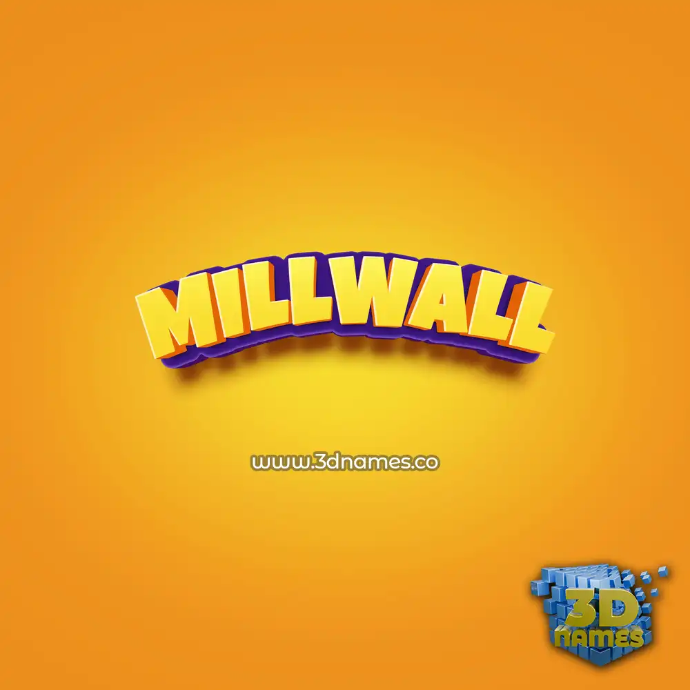 millwall in Orange Toon style - 3D name wallpaper