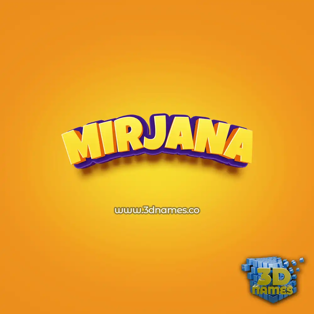 mirjana in Orange Toon style - 3D name wallpaper