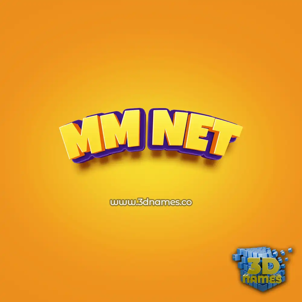 mm net in Orange Toon style - 3D name wallpaper