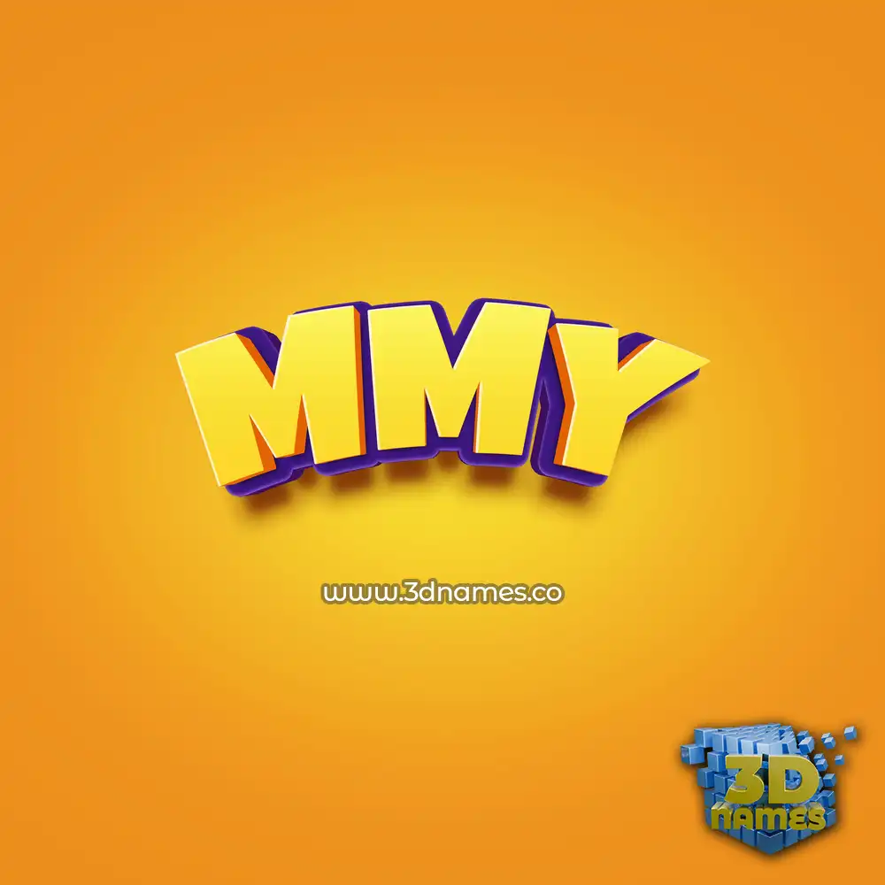 mmy in Orange Toon style - 3D name wallpaper