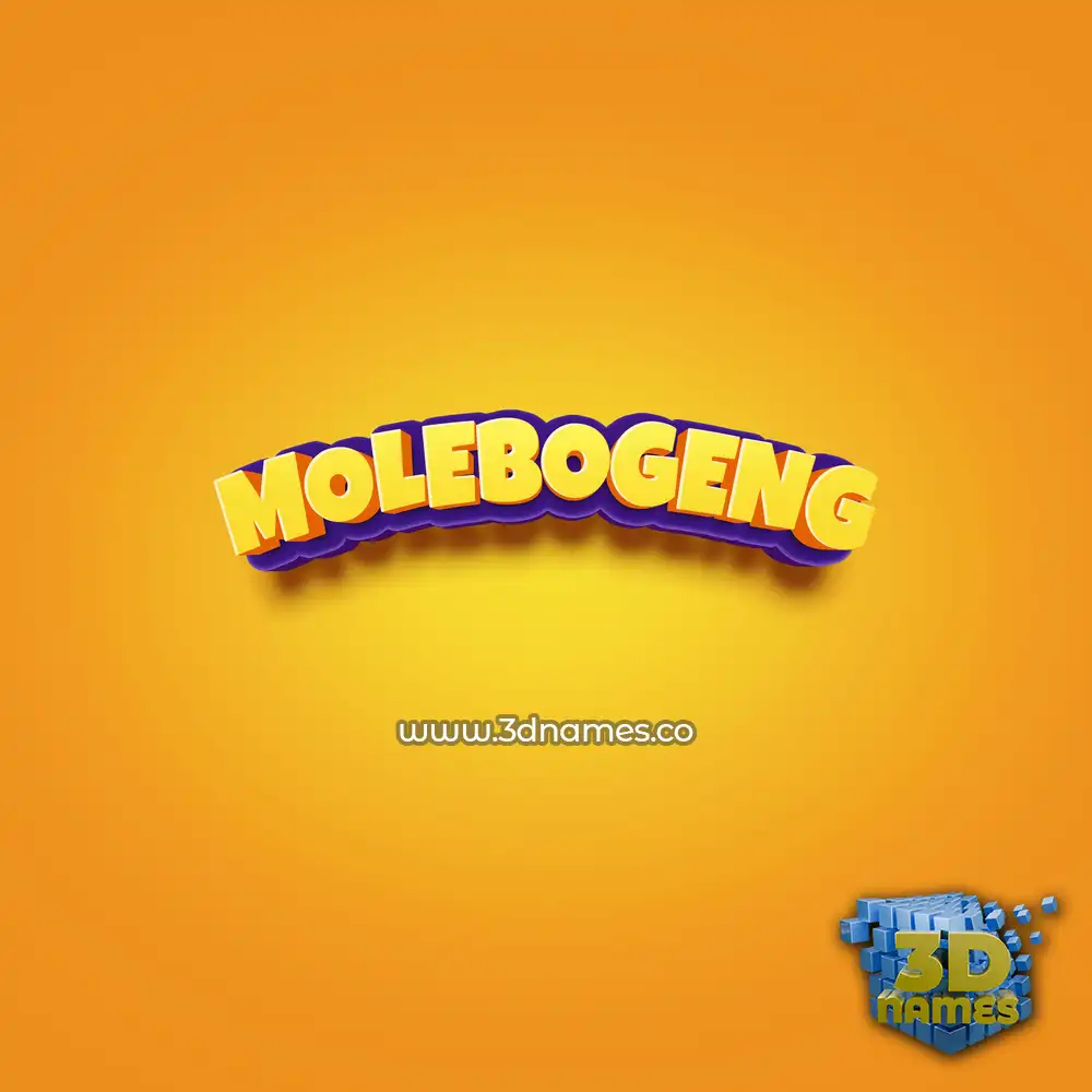 molebogeng in Orange Toon style - 3D name wallpaper