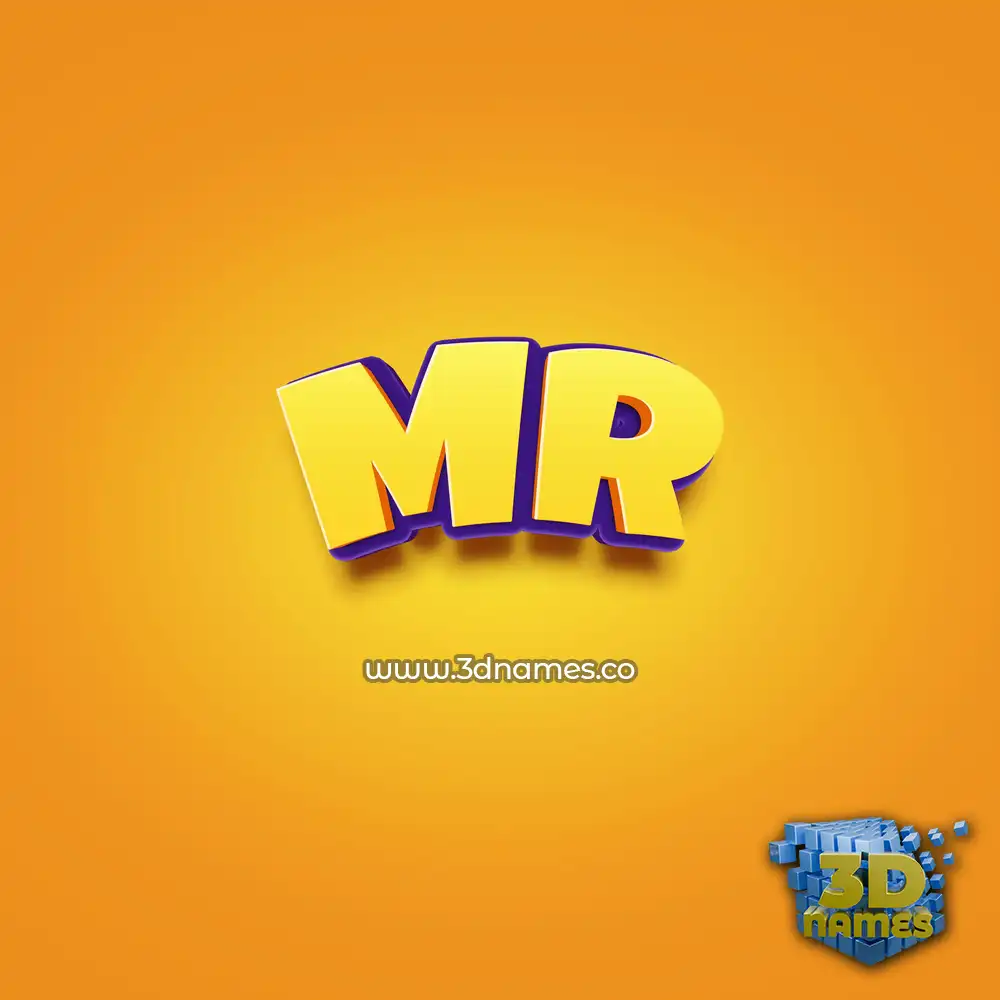 mr in Orange Toon style - 3D name wallpaper