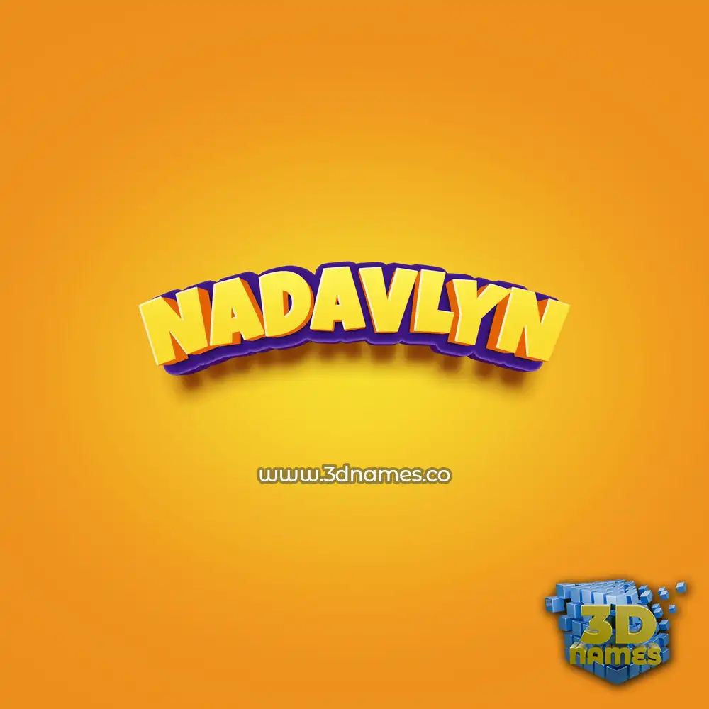 nadavlyn in Orange Toon style - 3D name wallpaper