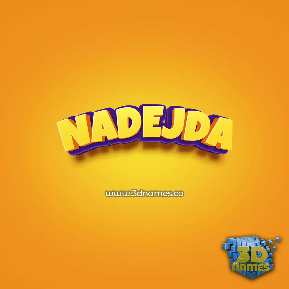 nadejda in Orange Toon style - 3D name wallpaper