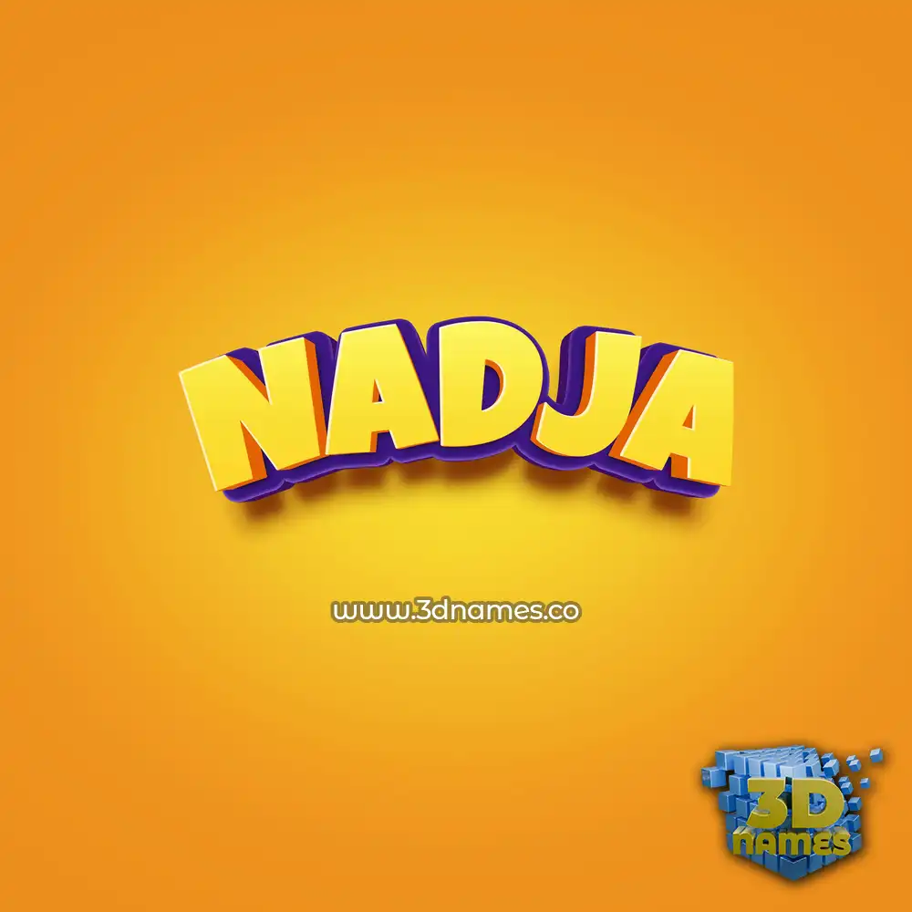 nadja in Orange Toon style - 3D name wallpaper