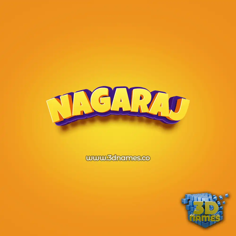 nagaraj in Orange Toon style - 3D name wallpaper