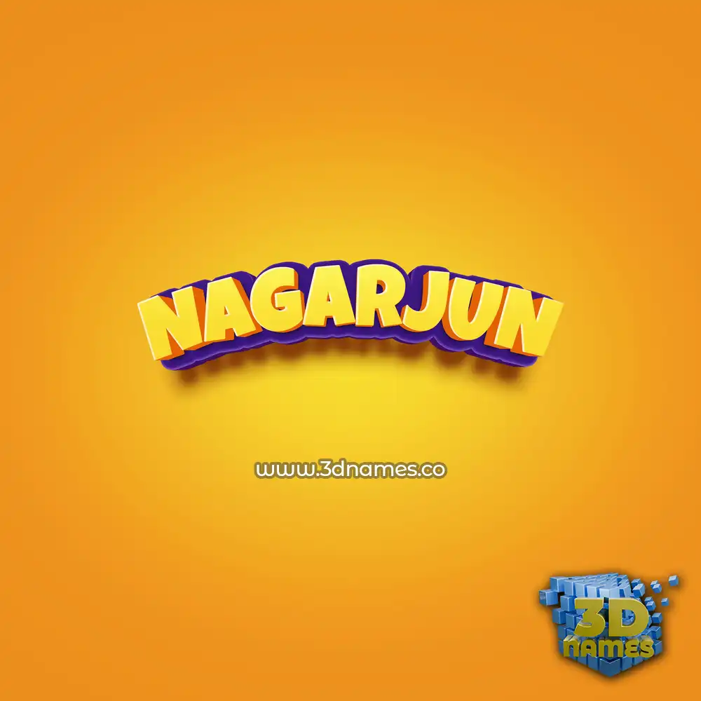 nagarjun in Orange Toon style - 3D name wallpaper