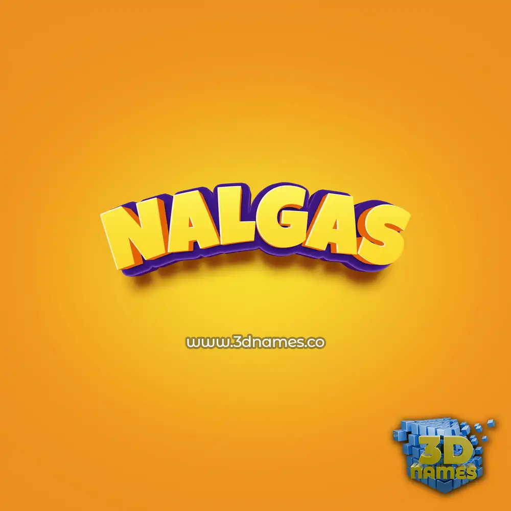 nalgas in Orange Toon style - 3D name wallpaper