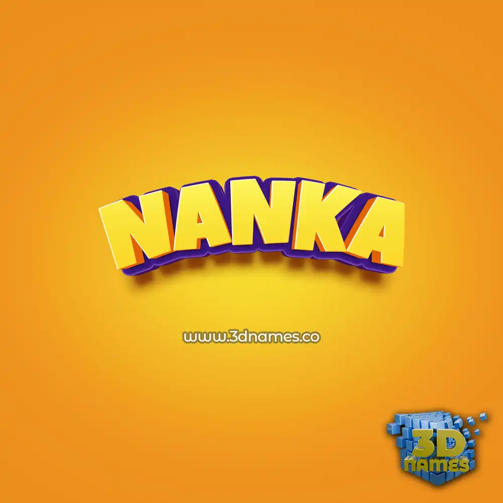 nanka in Orange Toon style - 3D name wallpaper