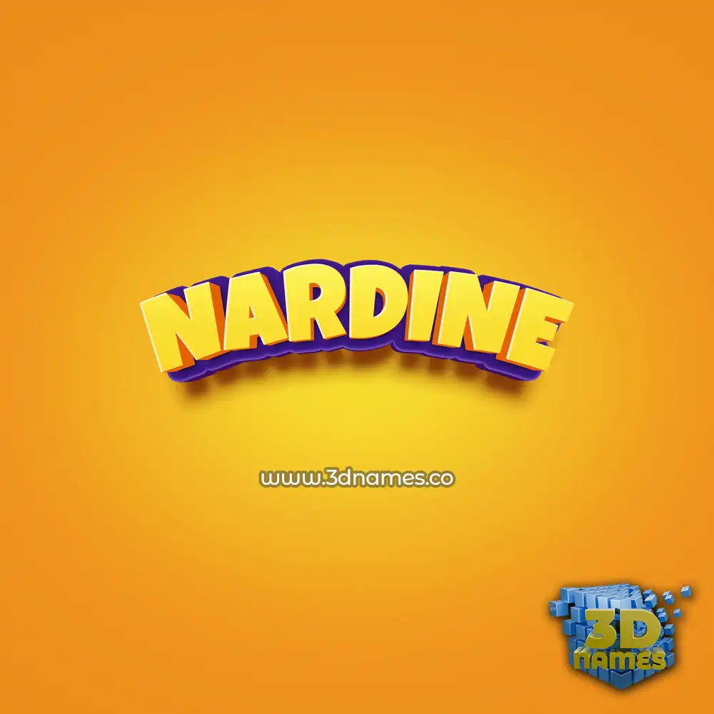 nardine in Orange Toon style - 3D name wallpaper