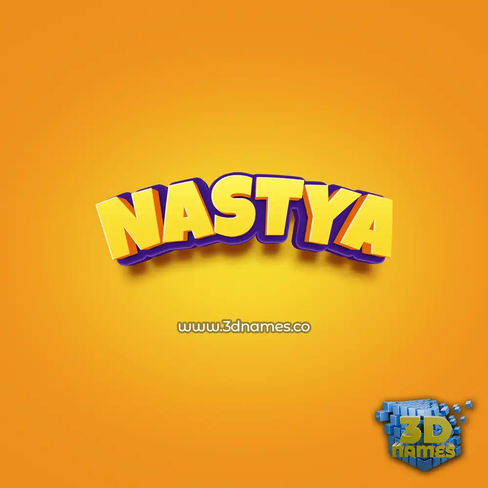 nastya in Orange Toon style - 3D name wallpaper