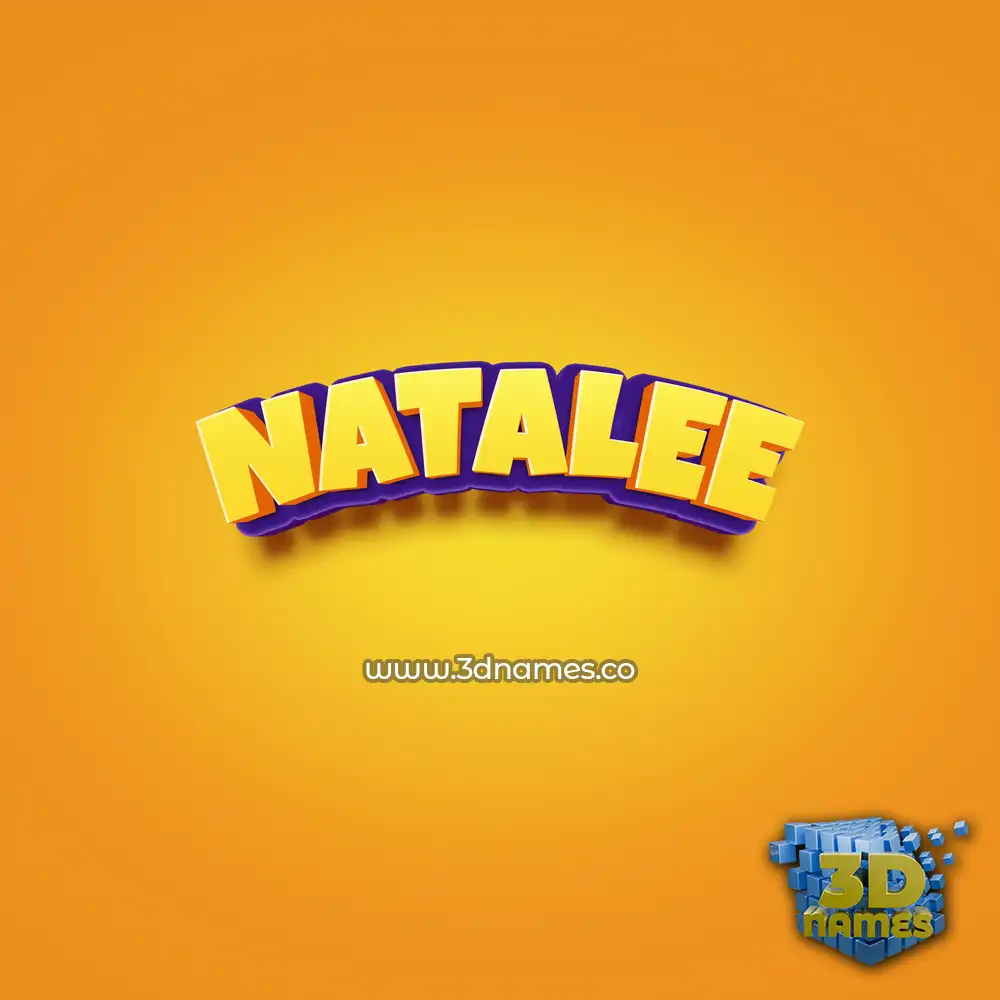 natalee in Orange Toon style - 3D name wallpaper