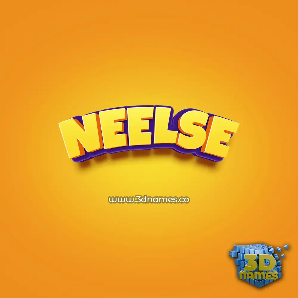 neelse in Orange Toon style - 3D name wallpaper