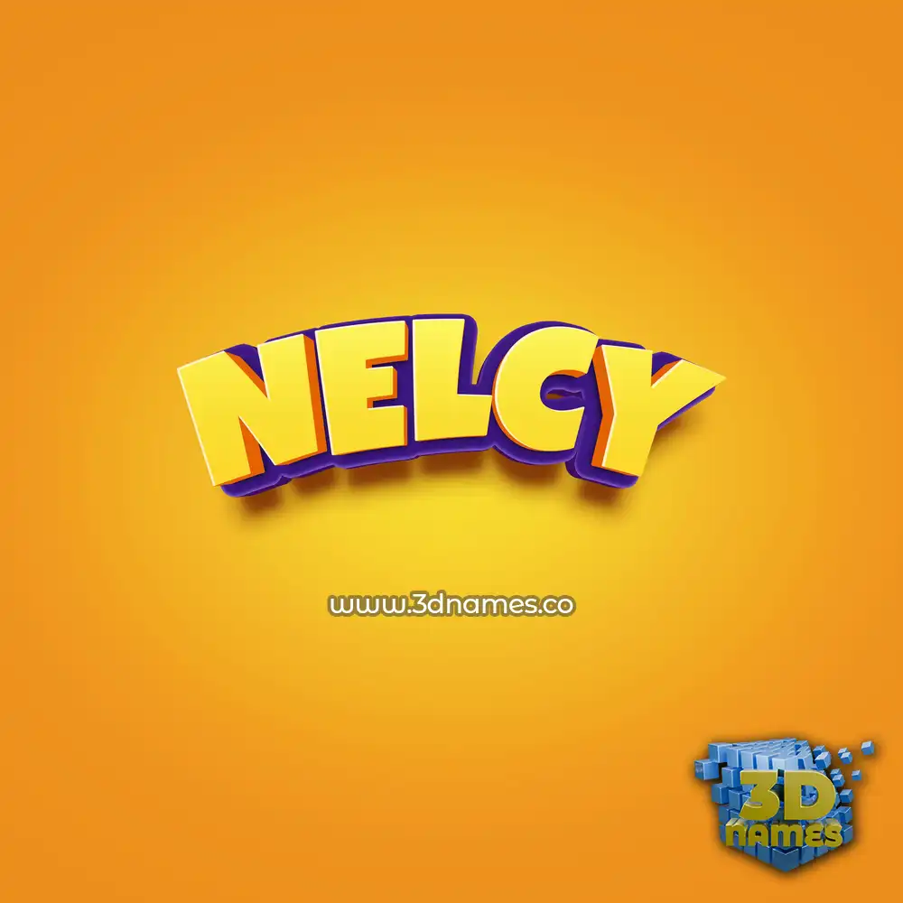 nelcy in Orange Toon style - 3D name wallpaper