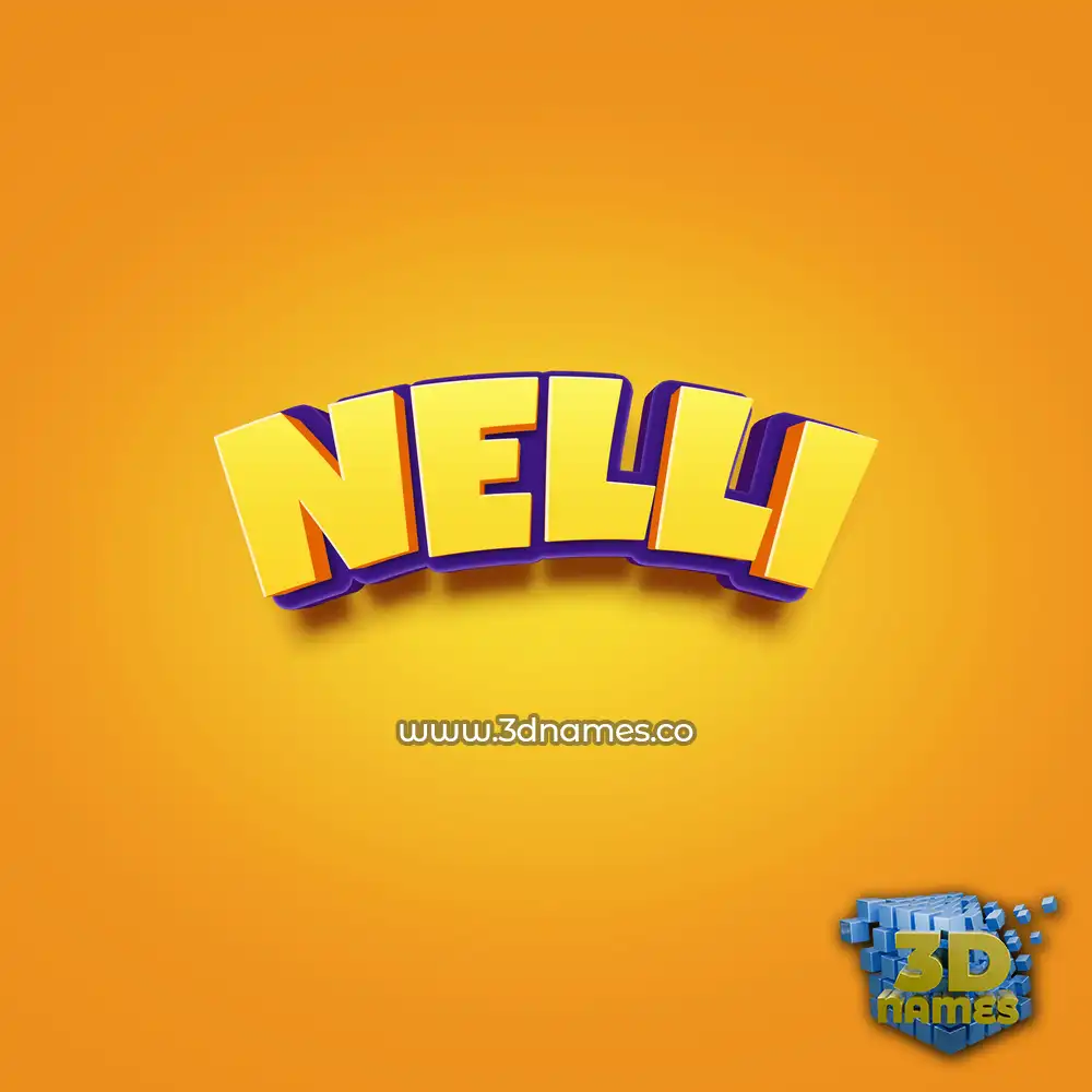 nelli in Orange Toon style - 3D name wallpaper