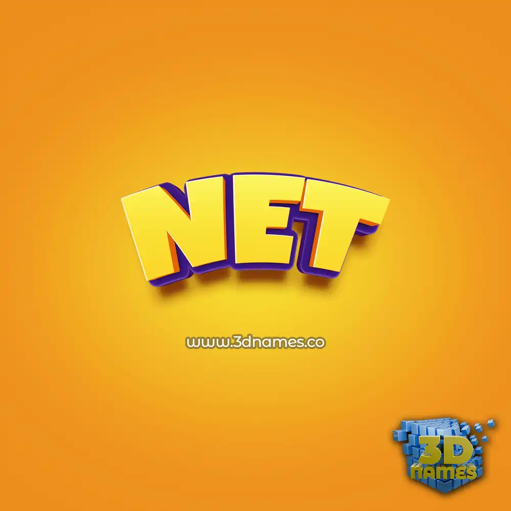 net in Orange Toon style - 3D name wallpaper