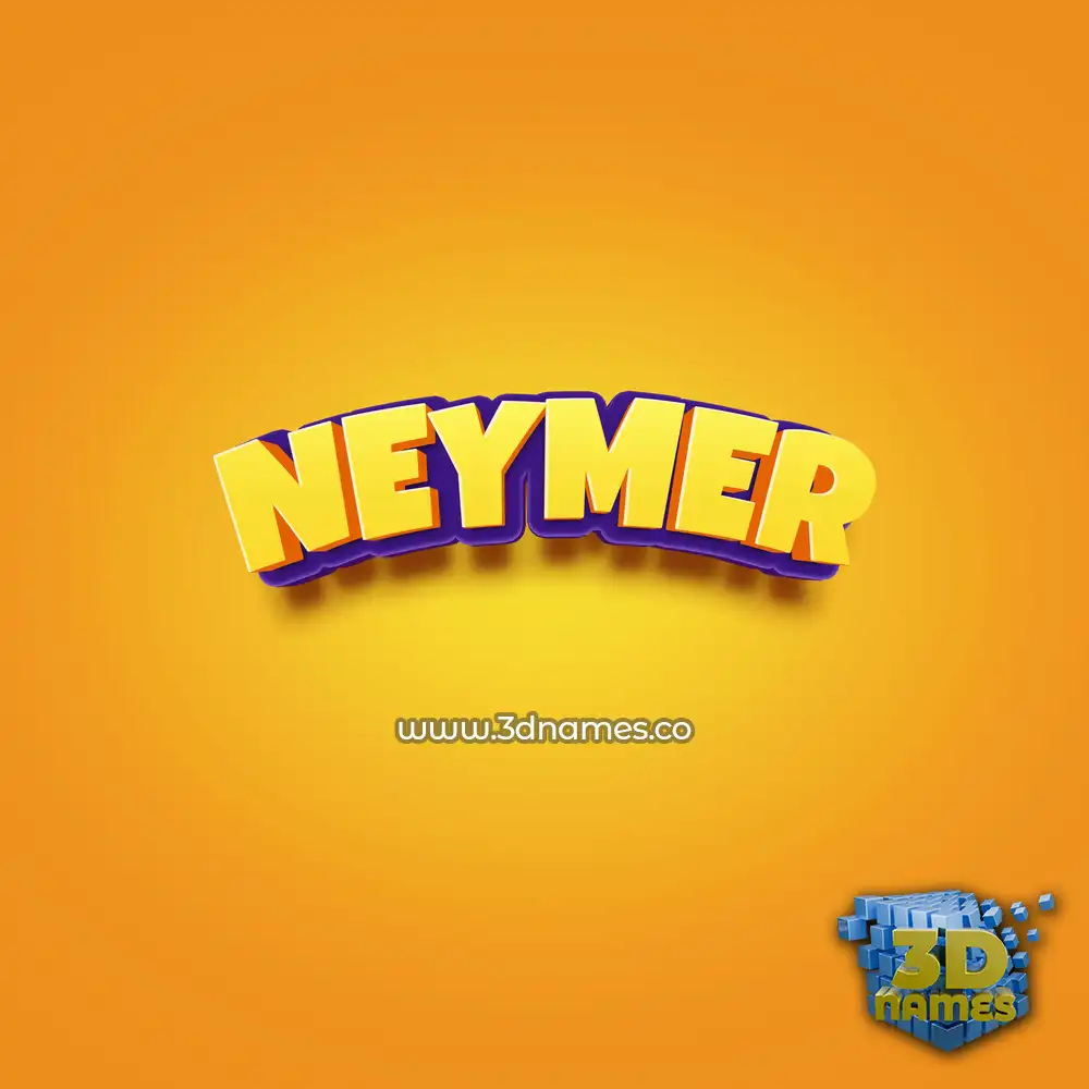neymer in Orange Toon style - 3D name wallpaper
