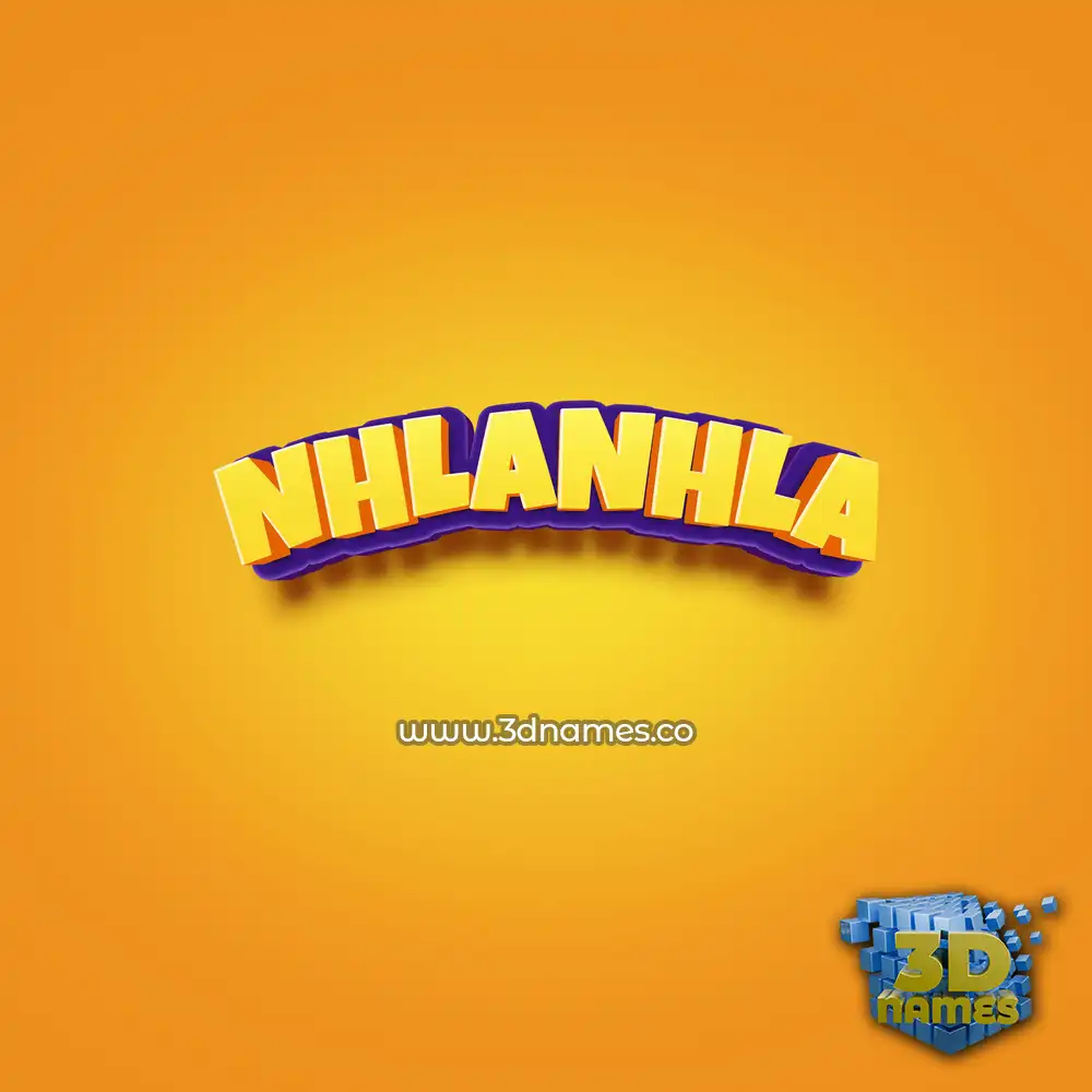 nhlanhla in Orange Toon style - 3D name wallpaper