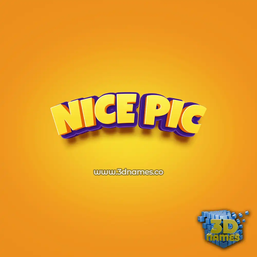nice pic in Orange Toon style - 3D name wallpaper