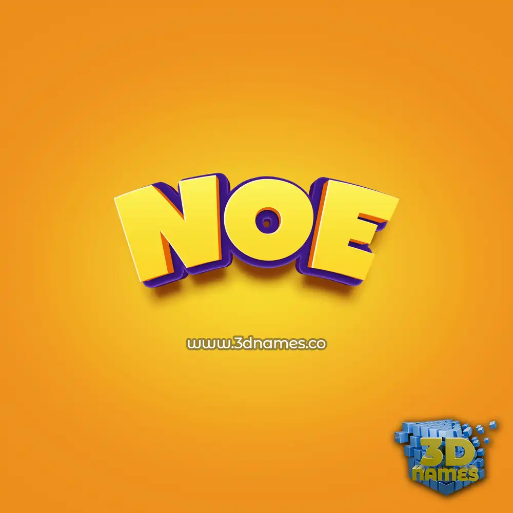 noe in Orange Toon style - 3D name wallpaper