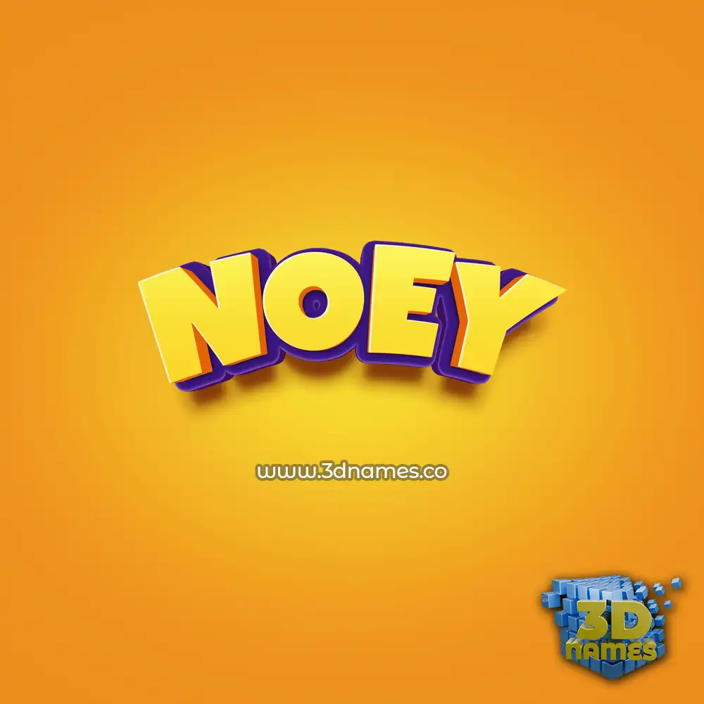 noey in Orange Toon style - 3D name wallpaper
