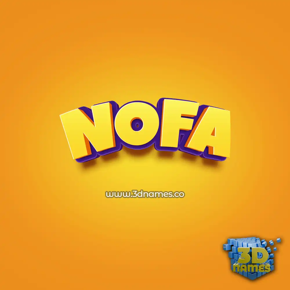 nofa in Orange Toon style - 3D name wallpaper