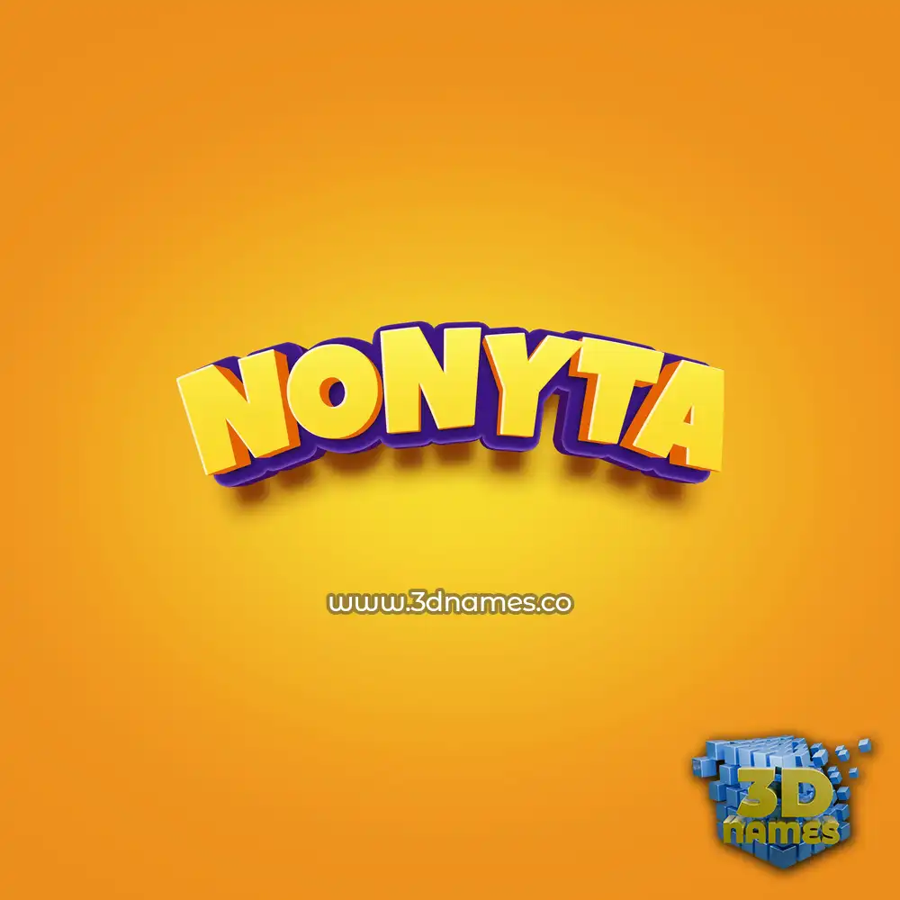 nonyta in Orange Toon style - 3D name wallpaper
